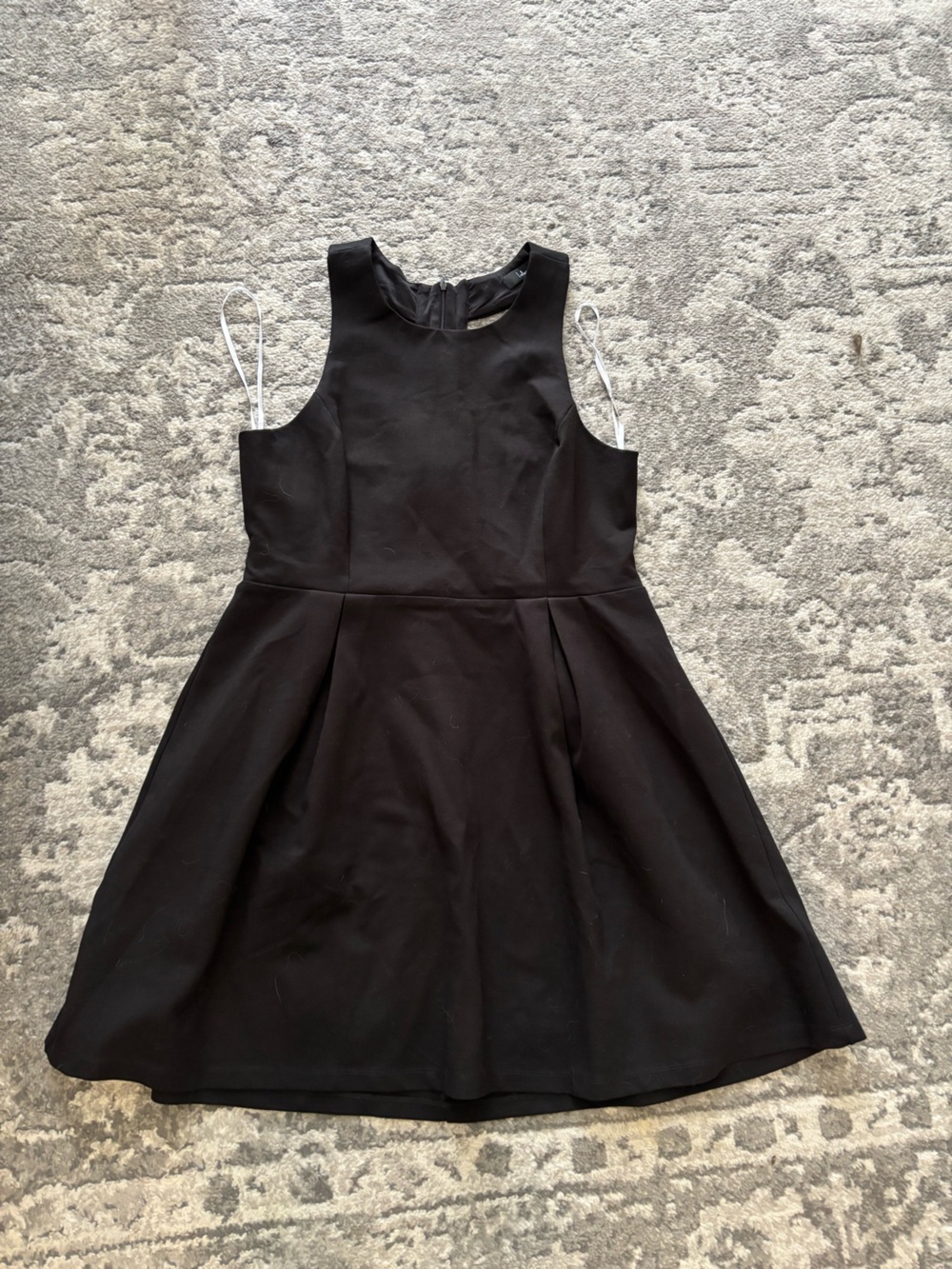 Lulu's Black Sleeveless Mini Fit-and-Flare Dress